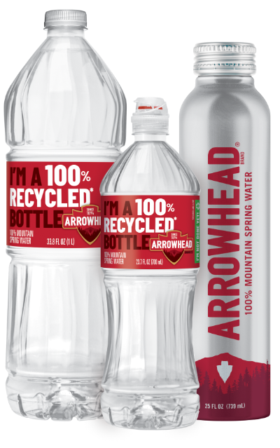 Meet our recycled and recyclable bottles.