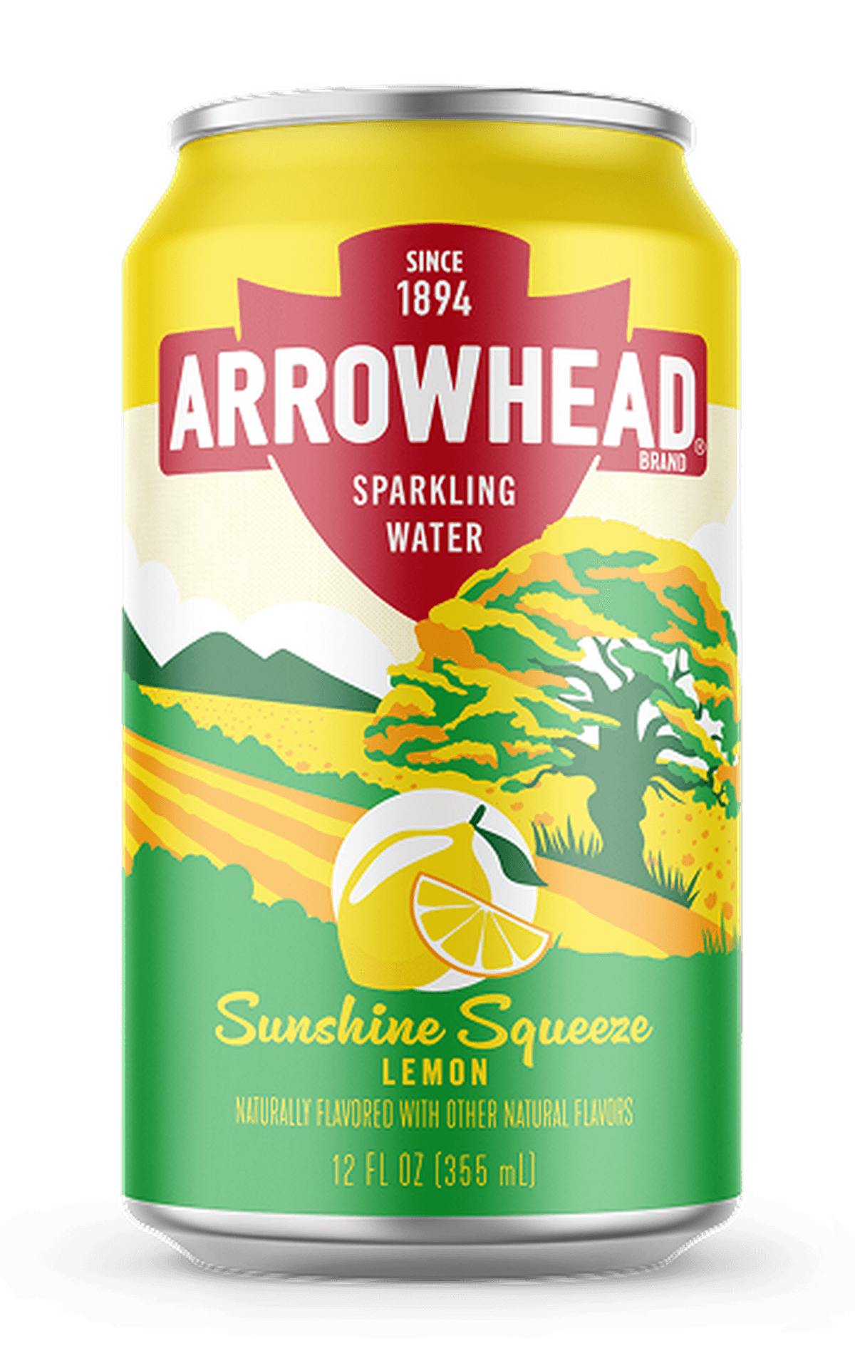 Sunshine Squeeze Lemon Sparkling Water 12 fl oz Can, Single