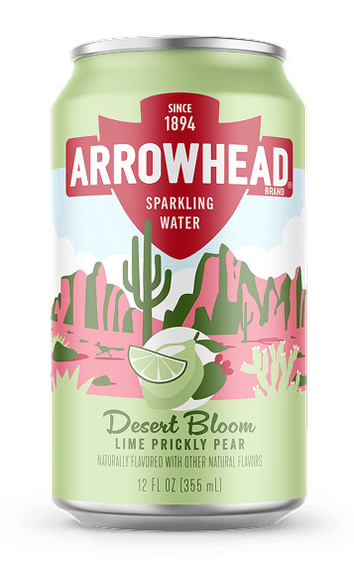 Desert Bloom Lime Prickly Pear Sparkling Water 12 fl oz Can, Single