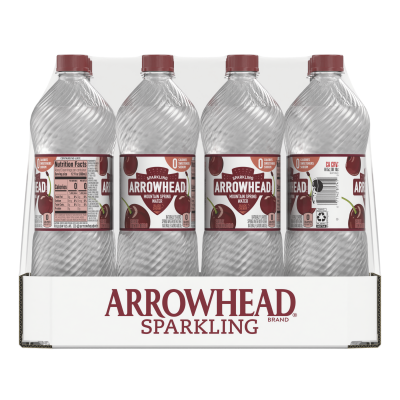 Arrowhead Sparkling Black Cherry Product detail 1L 12pk front view