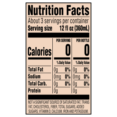 Arrowhead Sparkling Black Cherry Product detail 1L single nutrition facts