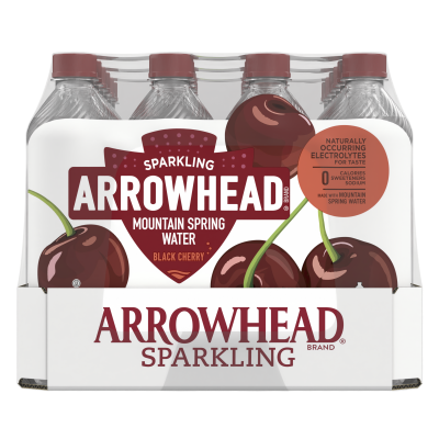 Arrowhead Sparkling Black Cherry product detail 500ml 24pack front view