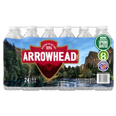 Arrowhead Spring water product detail 500mL 24 pack front view