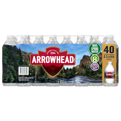 Arrowhead Spring water product detail 500mL 40 pack front view