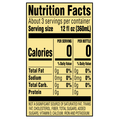 Arrowhead Sparkling Lemon Lime Product detail 1L single nutrition fact