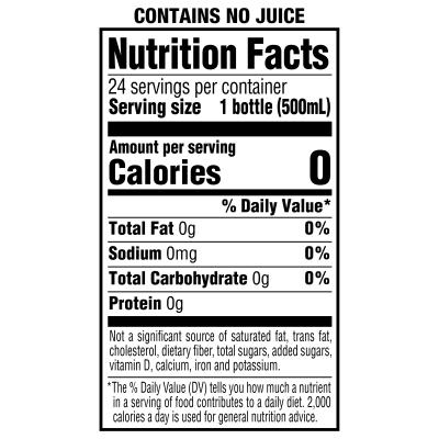 Arrowhead Sparkling Lemon Lime Product detail 500mL 24 pack nutrition facts