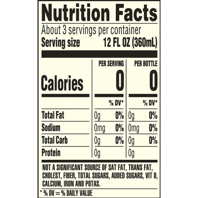Arrowhead Sparkling Simply Bubbles Product detail 1L 12pk nutrition facts