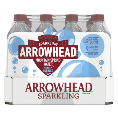 Arrowhead Sparkling Simply Bubbles Product detail 500mL 24 pack left view