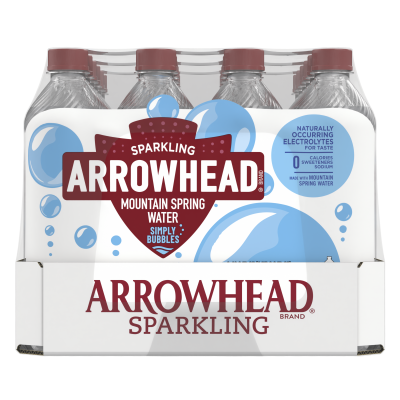 Arrowhead Sparkling Simply Bubbles Product detail 500mL 24 pack right view