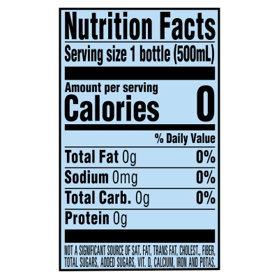 Arrowhead Sparkling Simply Bubbles Product detail 500mL single nutrition facts