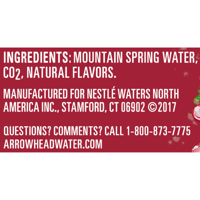 Arrowhead Sparkling Triple Berry Product detail 1L 12pk ingredients