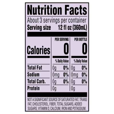 Arrowhead Sparkling Triple Berry Product detail 1L 12pk nutrition facts
