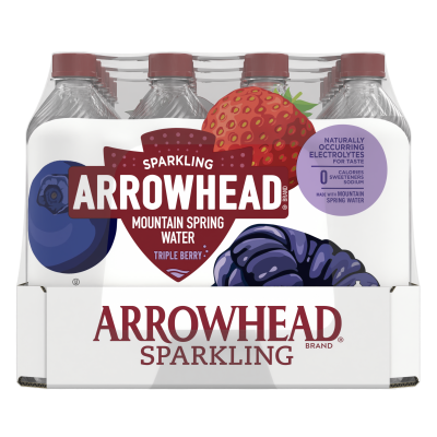 Arrowhead Sparkling Triple Berry Product detail 500mL 24 pack left view