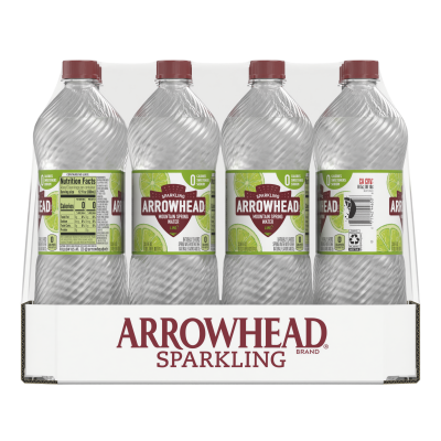 Arrowhead Sparkling Zesty Lime Product detail 1L 12pk front view