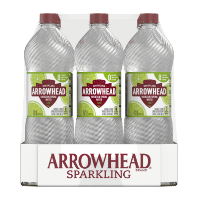 Arrowhead Sparkling Zesty Lime Product detail 1L 12pk left view