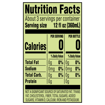 Arrowhead Sparkling Zesty Lime Product detail 1L 12pk nutrition facts