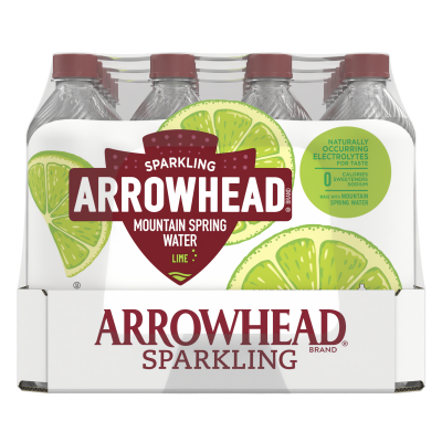 Arrowhead Sparkling Zesty Lime Product detail 500mL 24 pack right view