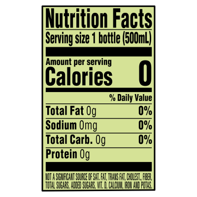 Arrowhead Sparkling Zesty Lime Product detail 500mL single nutrition facts
