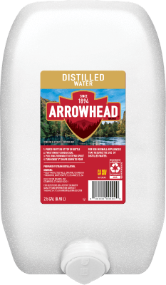Arrowhead Spring Water jug, 2.5 gal, Distilled, single