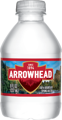 ARROWHEAD Brand 100% Mountain Spring Water, 8-ounce mini plastic bottles  (Pack of 12) 