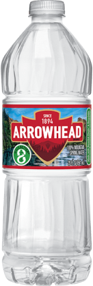 Arrowhead Spring Water in our 20 oz bottle.