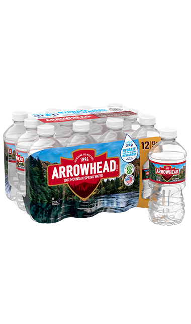 ARROWHEAD Brand 100% Mountain Spring Water, 12-ounce mini plastic bottles (Pack of 12)