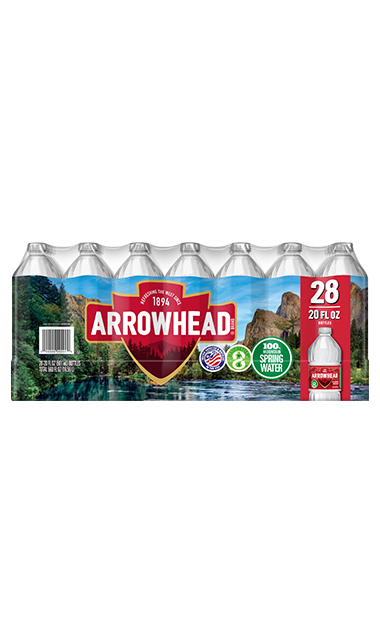 ARROWHEAD Brand 100% Mountain Spring Water, 20-ounce plastic bottles (Pack of 28)