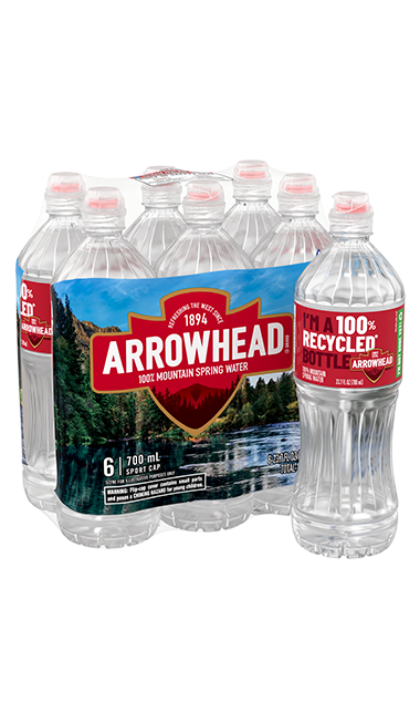 Arrowhead Spring Water bottle, 700 mL, single (Pack of 6)