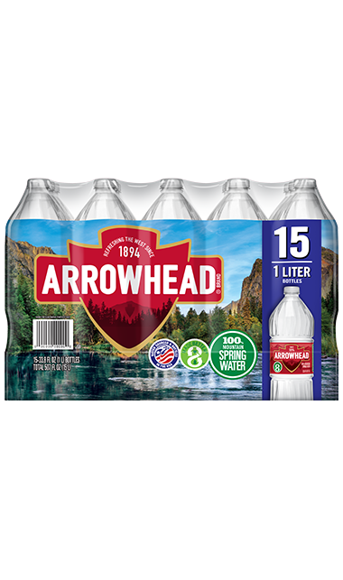 Arrowhead Spring Water bottle, 1 L, (Pack of 15)