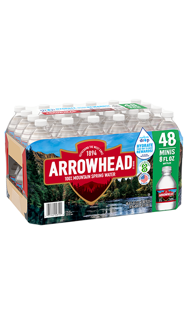 ARROWHEAD Brand 100% Mountain Spring Water, 8-ounce mini plastic bottles (Pack of 48)
