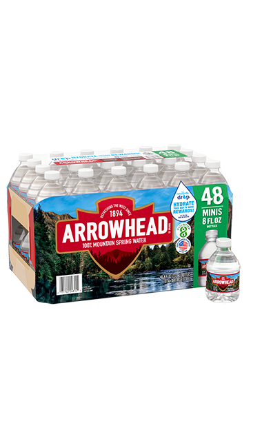 ARROWHEAD Brand 100% Mountain Spring Water, 8-ounce mini plastic bottles (Pack of 48)