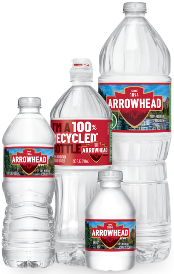 arrowhead brand 100% mountain spring water bottles