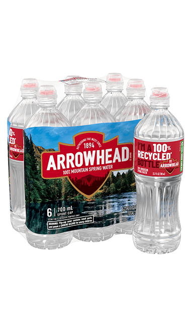 Arrowhead Spring Water bottle, 700 mL, single (Pack of 6)