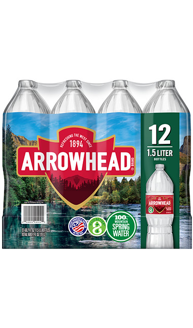 Arrowhead Spring Water bottle, 1.5 L, (Pack of 12)