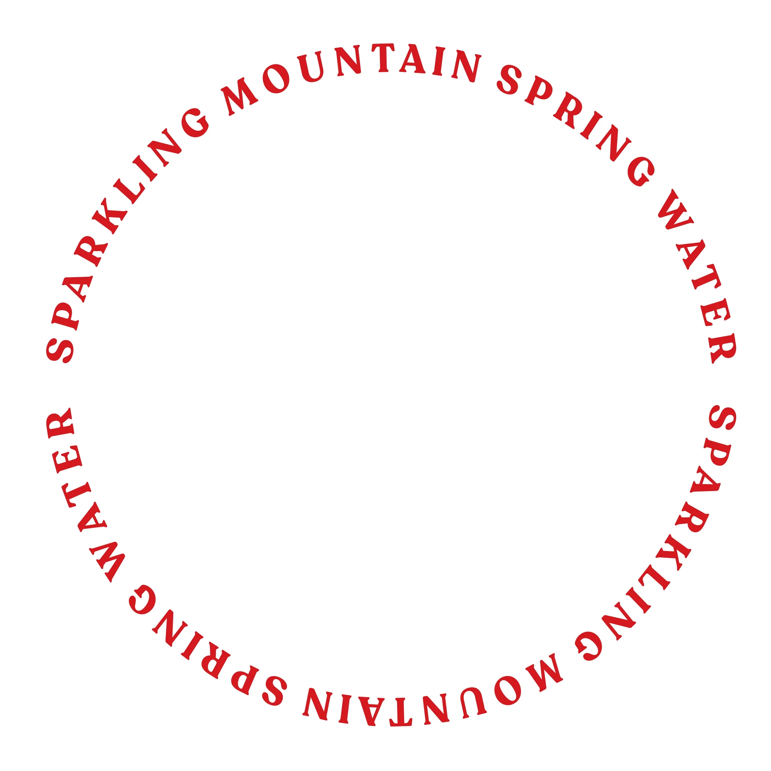 Sparkling Mountain Spring Water circle text